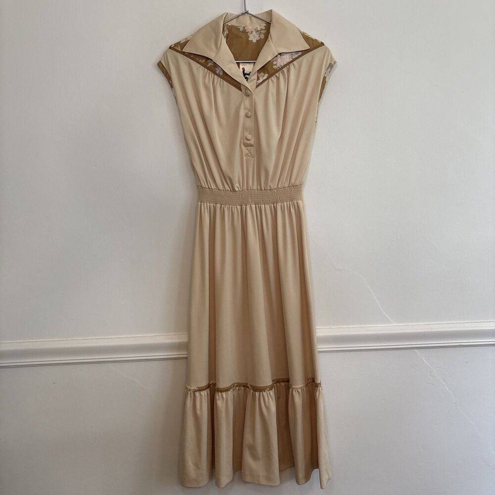 Vintage Western 1970's Dress Jody of California - Sz S